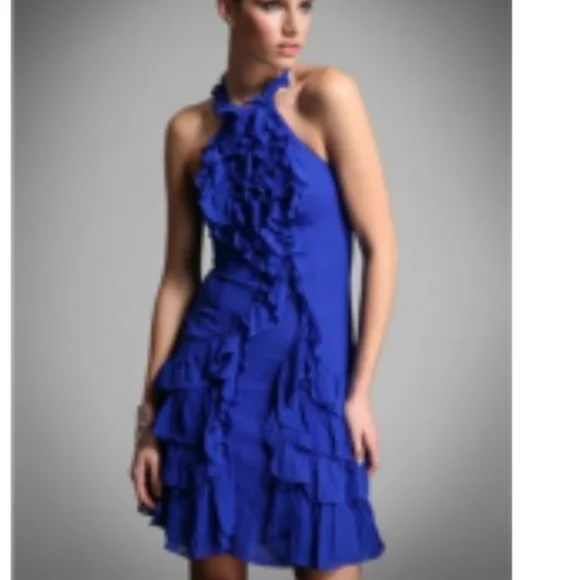 Karen Millen blue ruffle dress - Picture 6 of 11